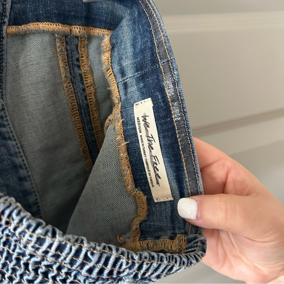 New Free People Miray Denim Tube Crop Top - Picture 4 of 4